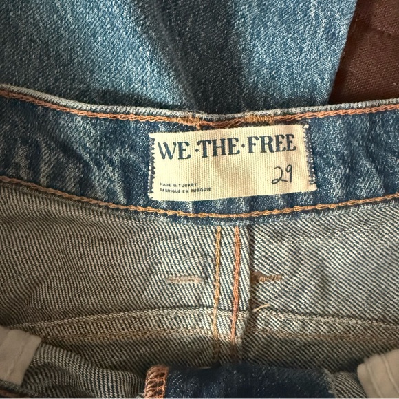 Free People We The Free Good Luck Mid-Rise Barrel Jeans Ultra Light Beam Size 29 - Picture 5 of 10